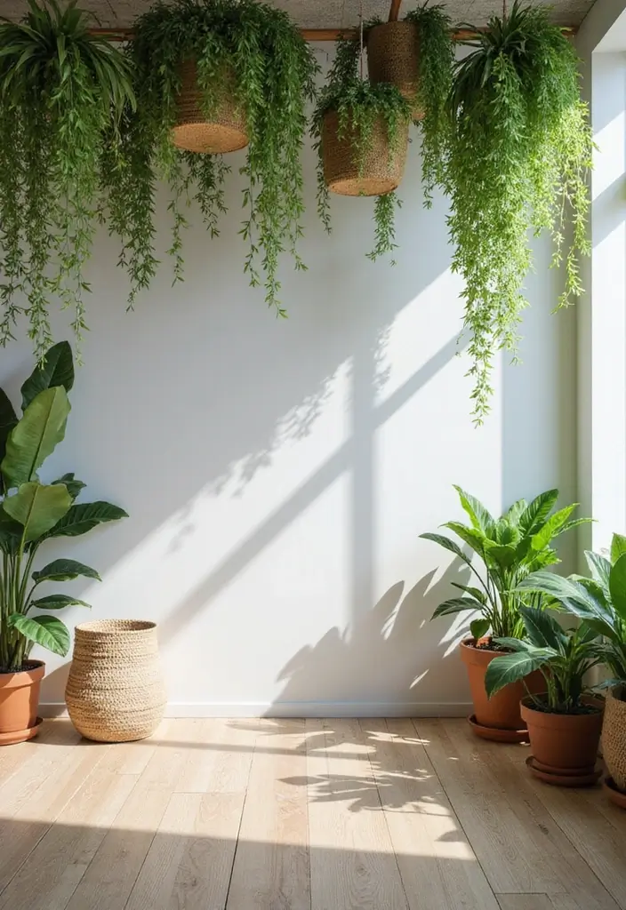 29 Ceiling Decoration Ideas That Instantly Upgrade Interiors 9 29 Ceiling Decoration Ideas That Instantly Upgrade Interiors - 9. Hanging Plants for a Natural Touch