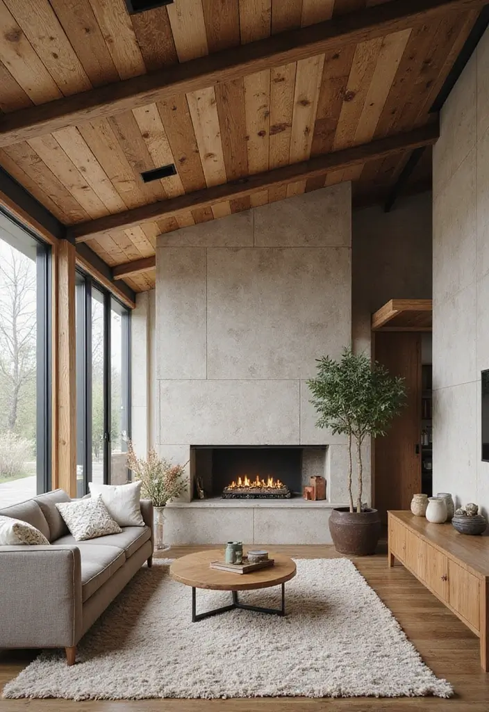 29 Ceiling Molding Ideas That Add Architectural Depth - 10. Mixed Material Ceiling