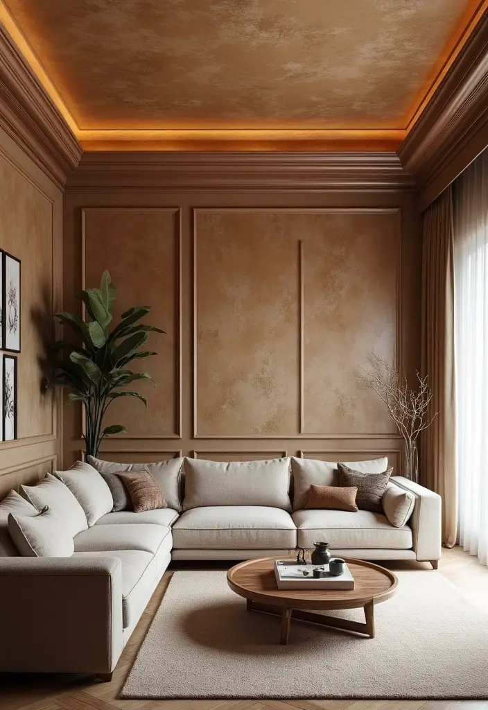 29 Ceiling Molding Ideas That Add Architectural Depth - 16. Faux Finishes for Ceiling Molding