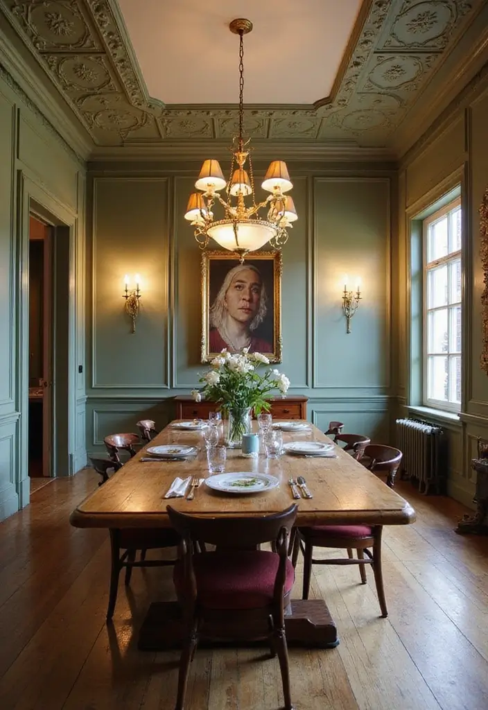 29 Ceiling Molding Ideas That Add Architectural Depth - 17. Vintage Ceiling Light Fixtures