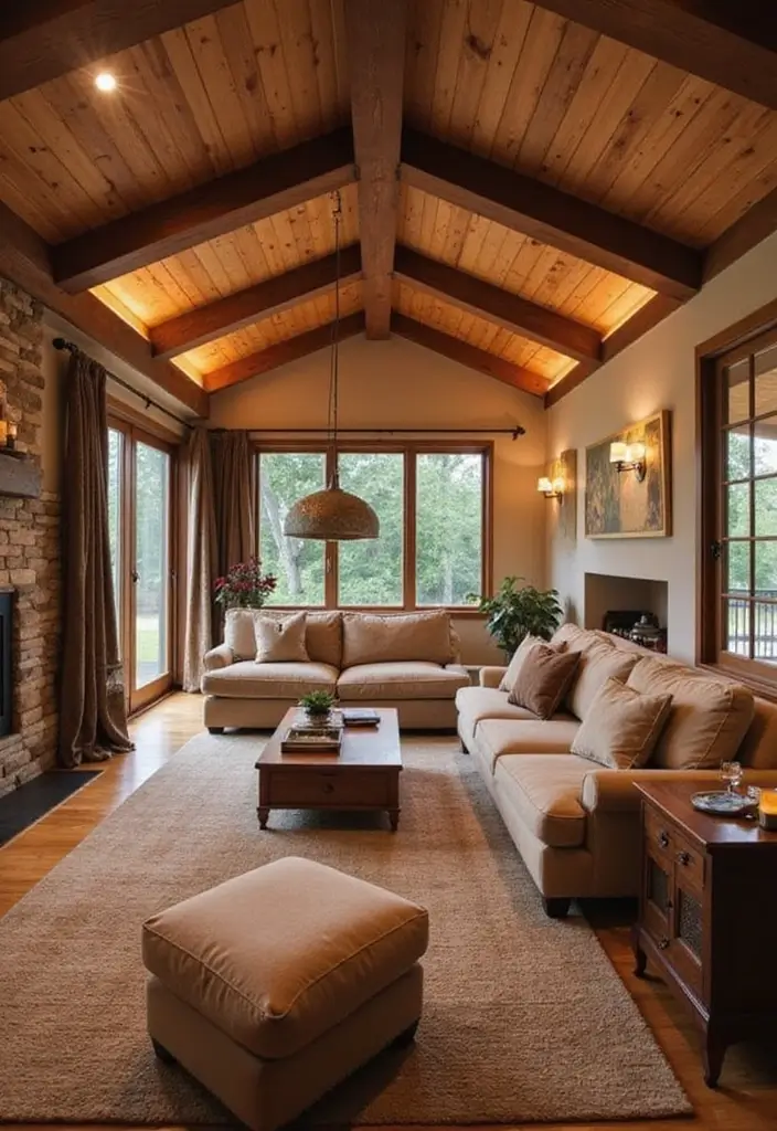 29 Ceiling Molding Ideas That Add Architectural Depth - 25. Ceiling Beams with Light