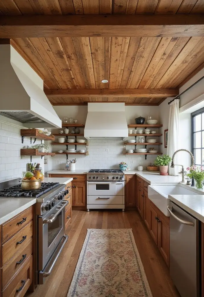 29 Ceiling Molding Ideas That Add Architectural Depth - 7. Rustic Wood Planking