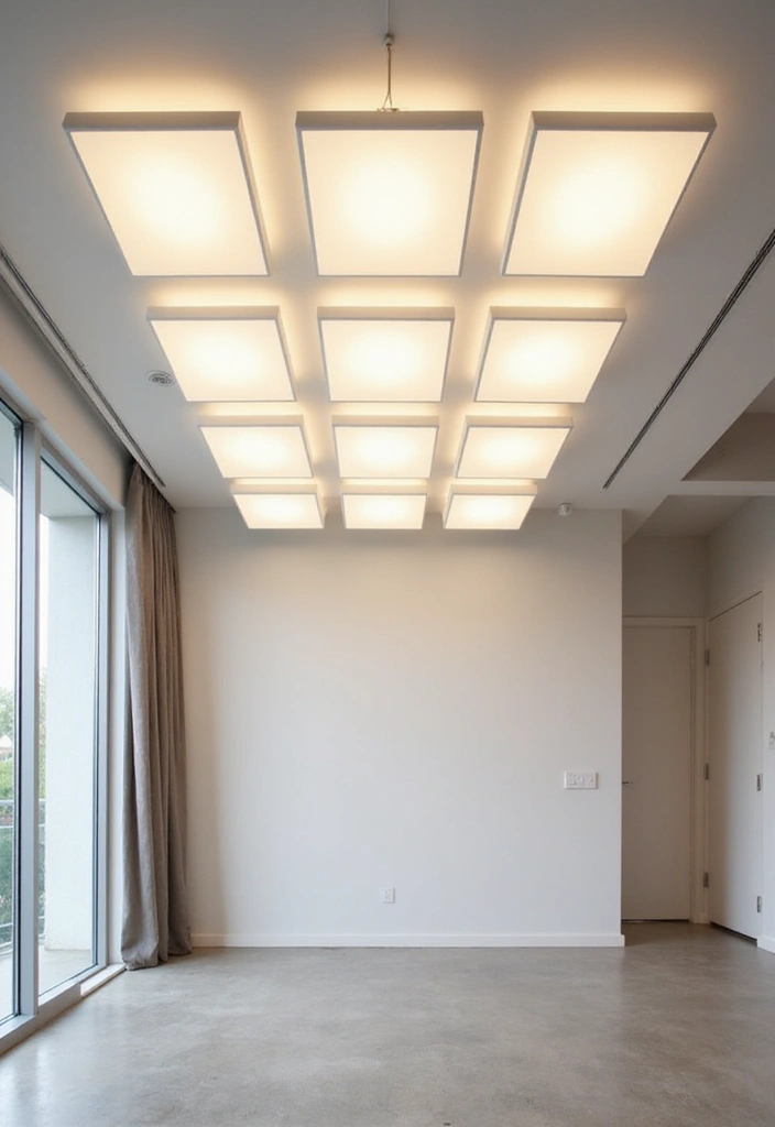29 Drop Ceiling Ideas That Are Budget-Friendly & Stylish - 11. Lighted Panels for a Modern Touch