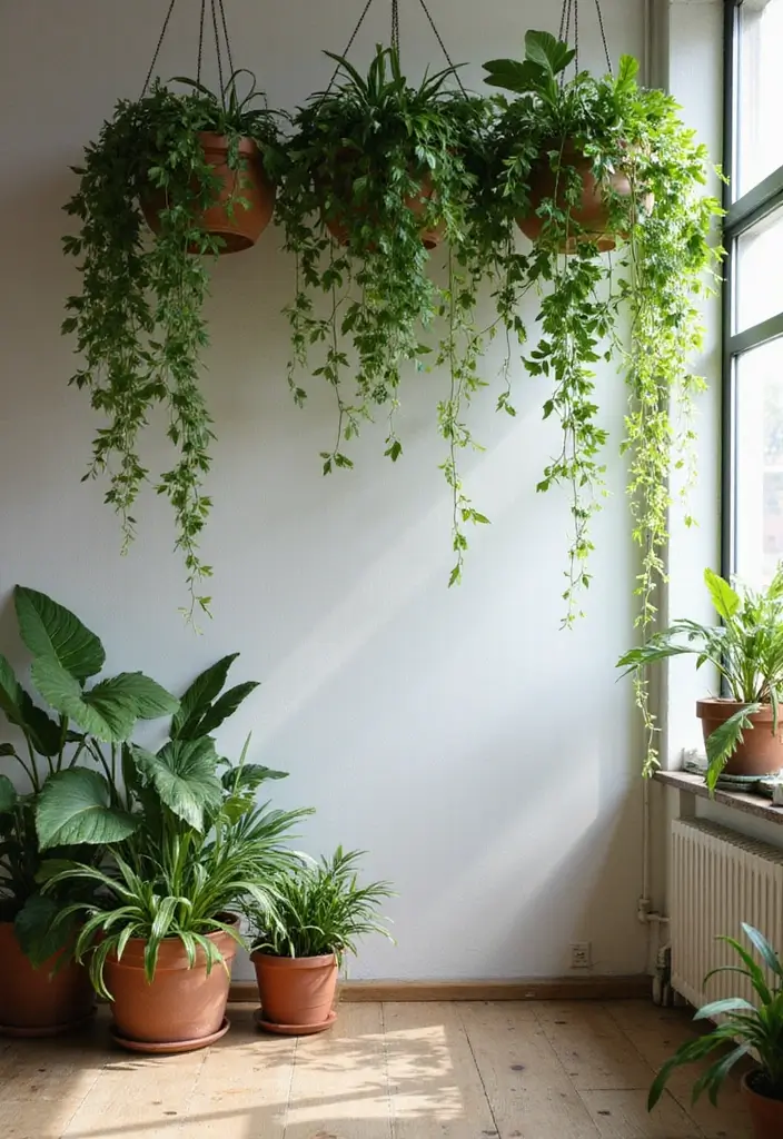 29 Drop Ceiling Ideas That Are Budget-Friendly & Stylish - 13. Hanging Planters for Natural Beauty