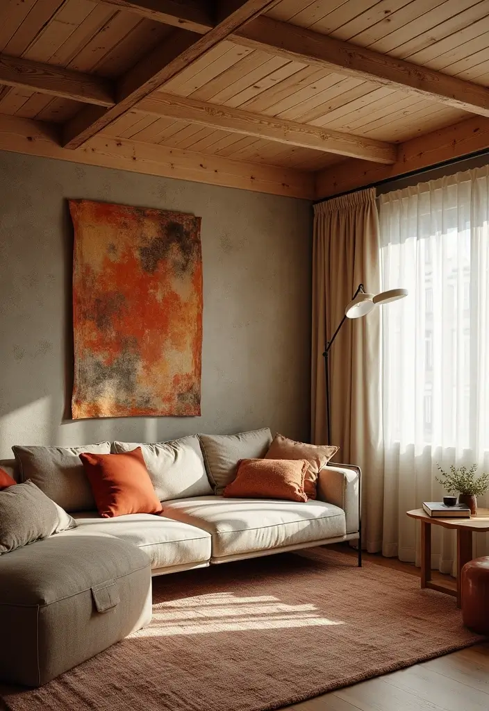 29 Drop Ceiling Ideas That Are Budget-Friendly & Stylish - 18. DIY Fabric Panels for Textured Warmth