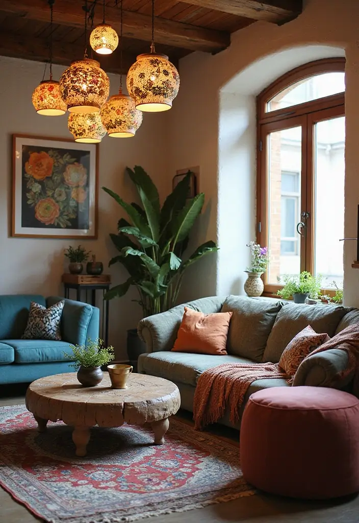 29 Living Room Ceiling Light Ideas That Glow Perfectly 11 29 Living Room Ceiling Light Ideas That Glow Perfectly - 11. Artisan-Made Ceramic Lights