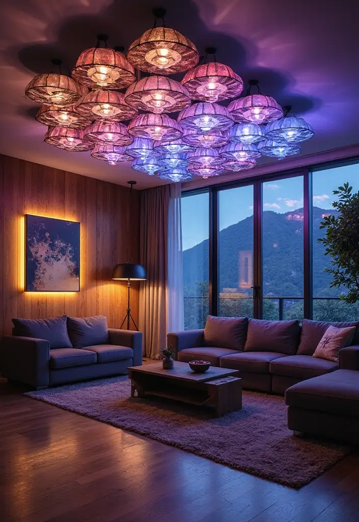 29 Living Room Ceiling Light Ideas That Glow Perfectly 12 29 Living Room Ceiling Light Ideas That Glow Perfectly - 12. Customizable Modular Lighting