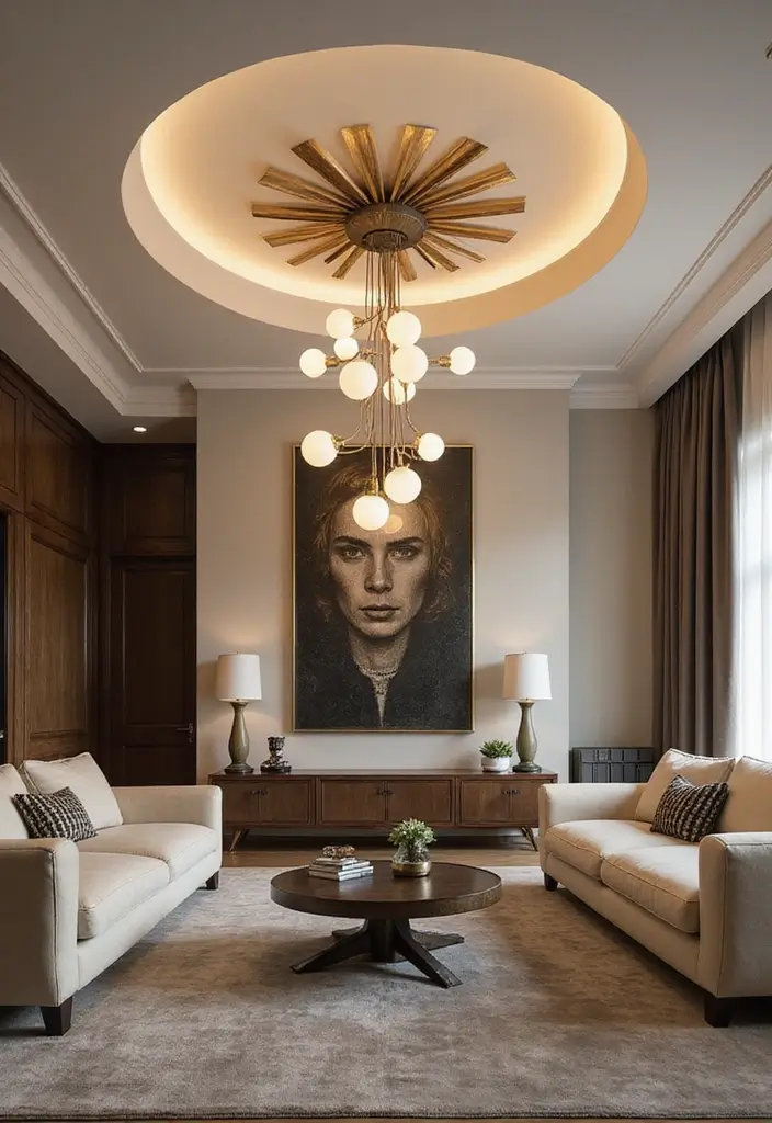 29 Molding Ceiling Ideas That Add Subtle Luxury - 18. Ceiling Lighting as a Design Element