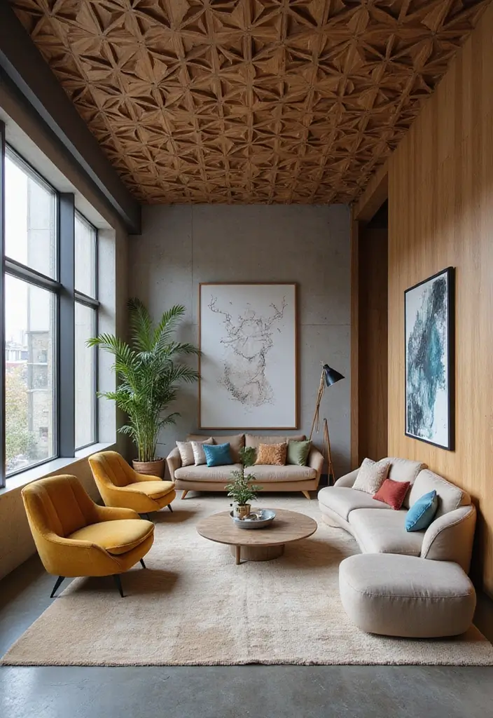 29 Molding Ceiling Ideas That Add Subtle Luxury - 20. Geometric Patterns for Modern Appeal