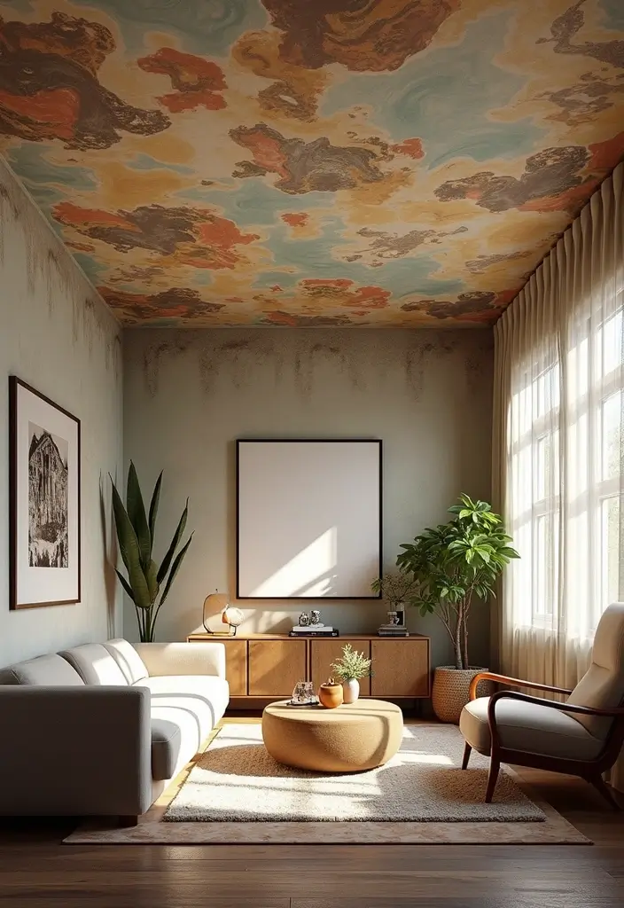29 Molding Ceiling Ideas That Add Subtle Luxury - 21. Artistic Elements for a Creative Touch