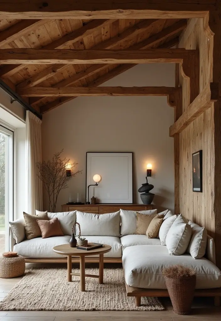 29 Molding Ceiling Ideas That Add Subtle Luxury - 3. Beamed Ceilings for Rustic Charm
