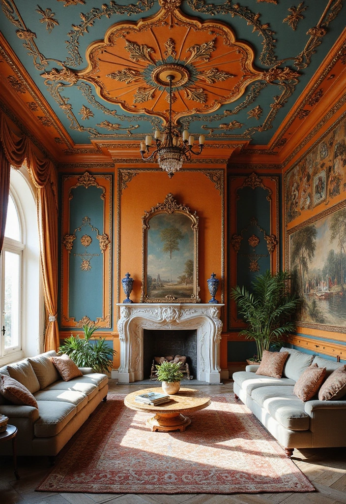 29 Molding Ceiling Ideas That Add Subtle Luxury - 6. Painted Ceilings: A Bold Statement
