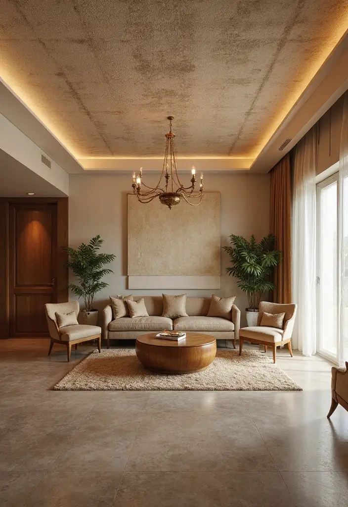 29 Molding Ceiling Ideas That Add Subtle Luxury - 9. Textured Ceilings for Visual Interest