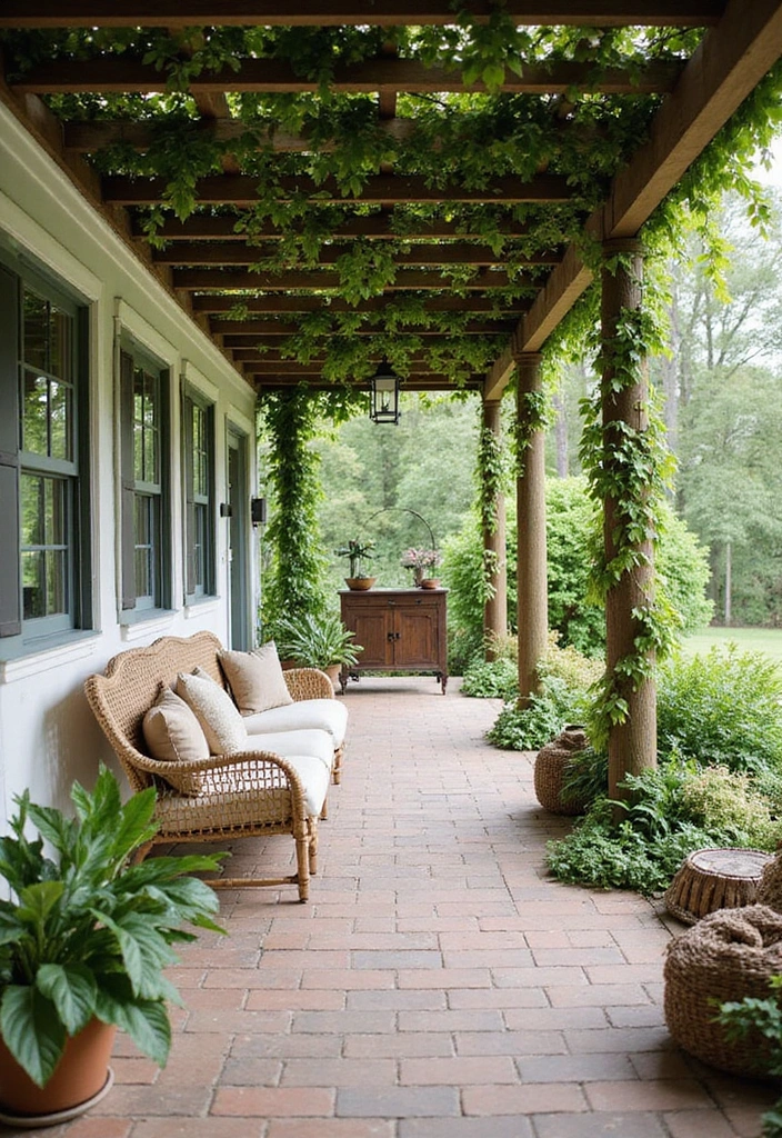 29 Porch Ceiling Inspirations That Make Outdoor Spaces Charming - 12. Trellis Ceilings for a Lattice Effect