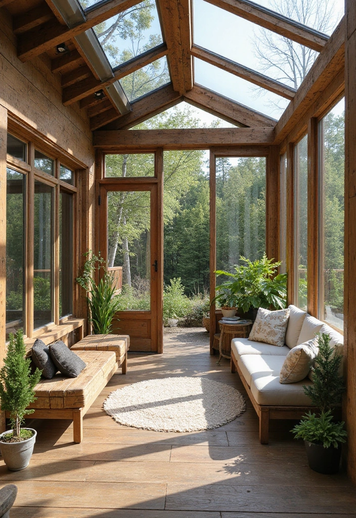 29 Porch Ceiling Inspirations That Make Outdoor Spaces Charming - 14. Rustic Glass Ceilings for Unique Style