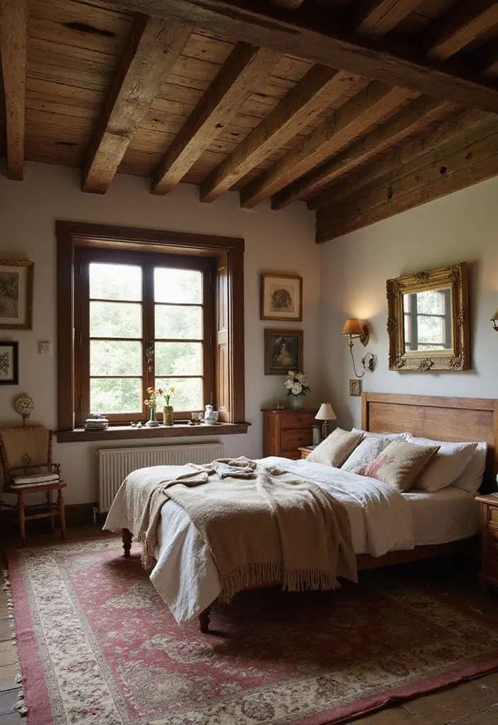 29 Slanted Ceiling Bedroom Ideas That Maximize Style and Space - 14. Rustic Charm with Wood Accents