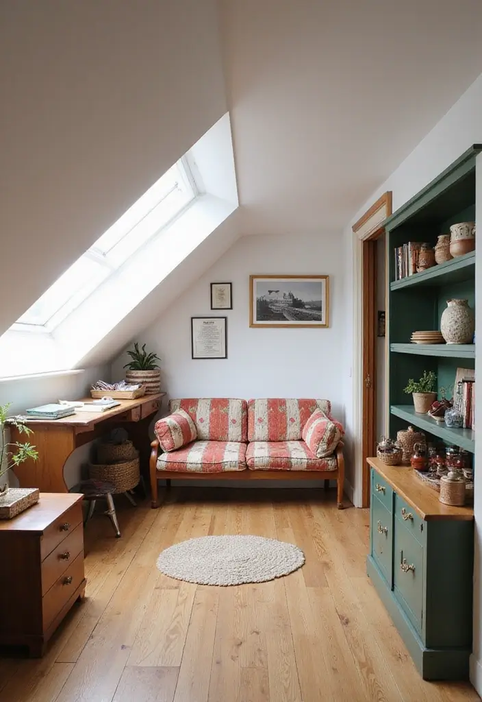 29 Sloped Ceiling Ideas That Turn Awkward Angles Into Charm - 12. Repurposed Furniture