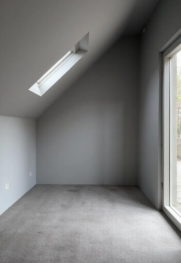 29 Sloped Ceiling Ideas That Turn Awkward Angles Into Charm - 14. Monochromatic Magic
