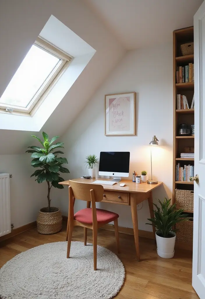 29 Sloped Ceiling Ideas That Turn Awkward Angles Into Charm - 22. Functional Workspaces