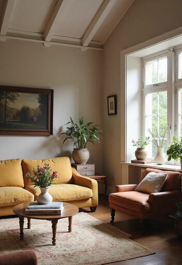 29 Sloped Ceiling Ideas That Turn Awkward Angles Into Charm - 27. Mixing Old and New