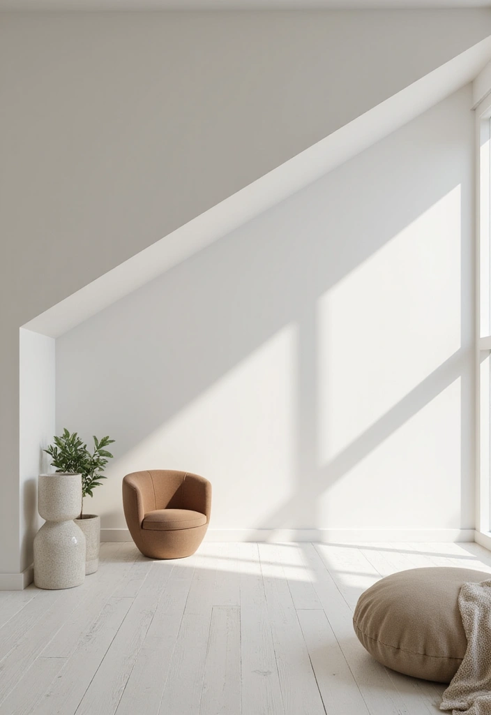 29 Sloped Ceiling Ideas That Turn Awkward Angles Into Charm - 29. Embrace Minimalism