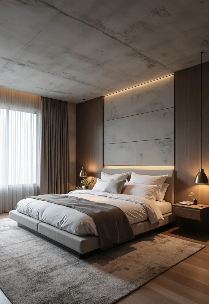30 Bedroom Ceiling Ideas That Complete the Look - 16. Concrete Ceilings