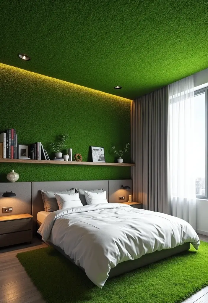 30 Bedroom Ceiling Ideas That Complete the Look - 19. Astro Turf Ceiling