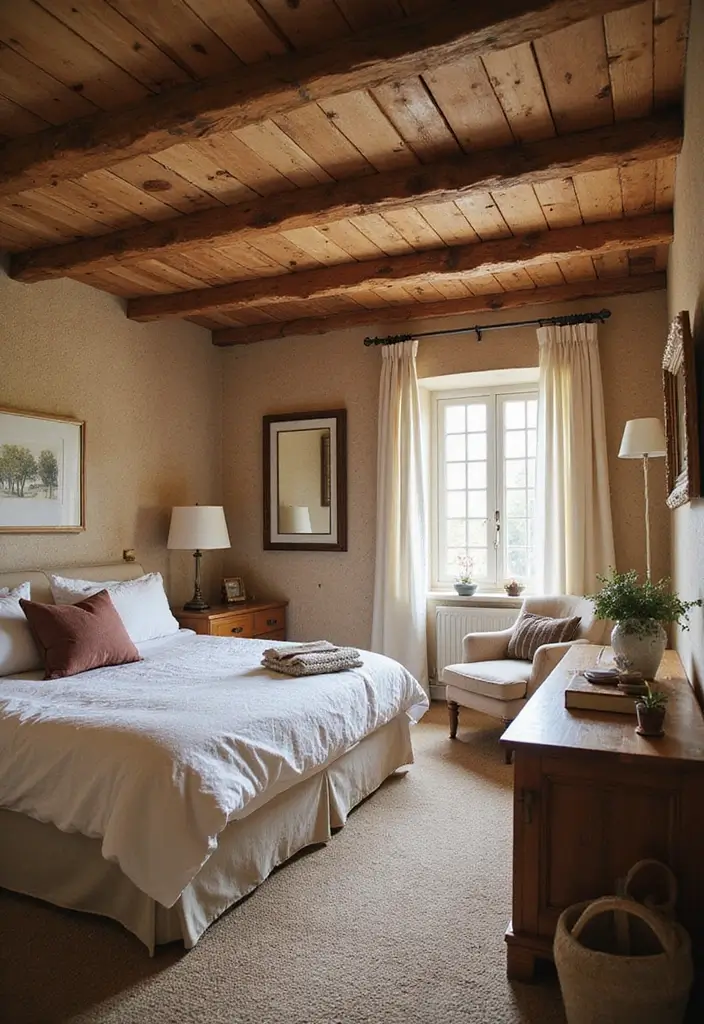 30 Bedroom Ceiling Ideas That Complete the Look - 21. Rustic Plank Ceilings