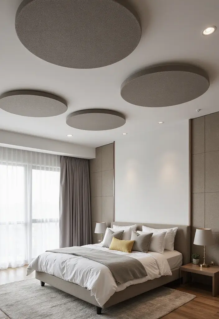 30 Bedroom Ceiling Ideas That Complete the Look - 22. Acoustic Panels