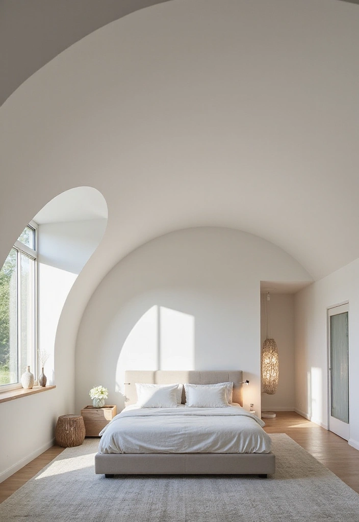 30 Bedroom Ceiling Ideas That Complete the Look - 28. Soft Curved Ceilings