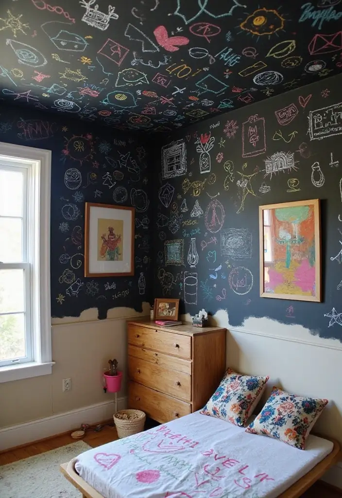 30 Cheap Ceiling Ideas That Still Look Expensive - 14. Chalkboard Ceilings