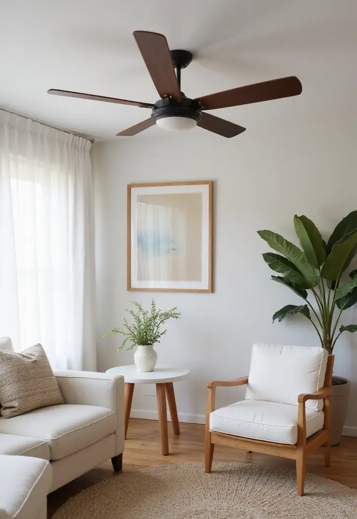 30 Cheap Ceiling Ideas That Still Look Expensive - 15. Decorative Ceiling Fans