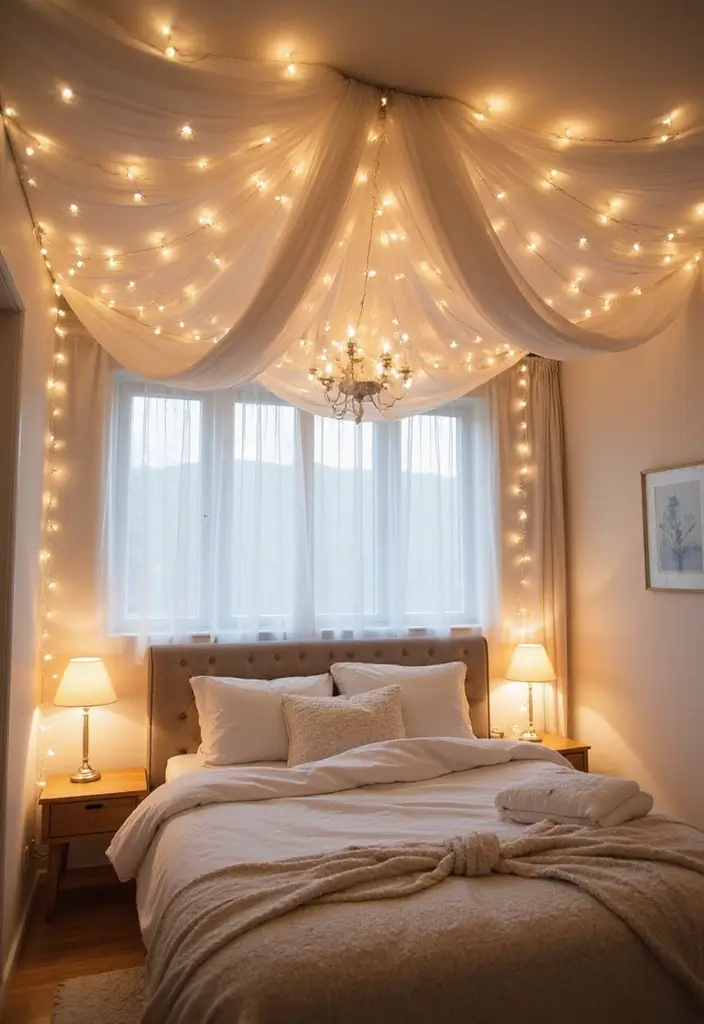30 Cheap Ceiling Ideas That Still Look Expensive - 3. Fabric Draped Ceiling