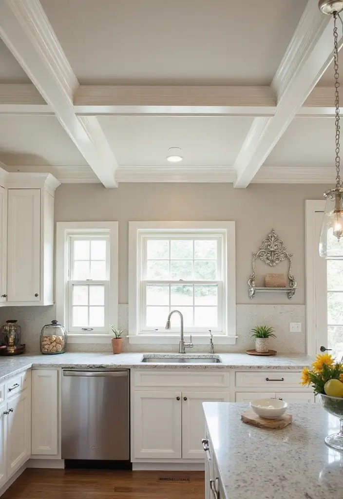 30 Kitchen Ceiling Ideas That Transform Everyday Cooking - 12. Decorative Moldings