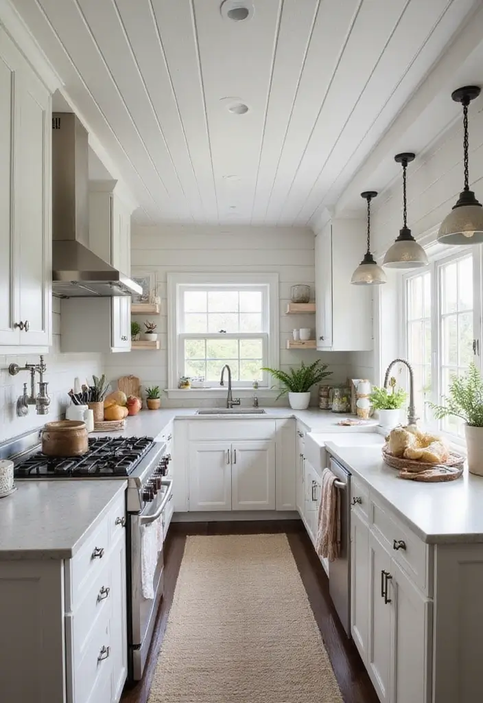 30 Kitchen Ceiling Ideas That Transform Everyday Cooking - 14. Shiplap Ceiling