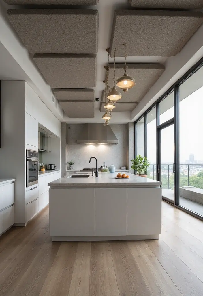 30 Kitchen Ceiling Ideas That Transform Everyday Cooking - 16. Acoustical Panels