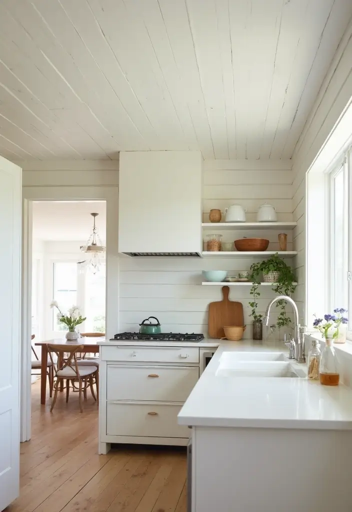 30 Kitchen Ceiling Ideas That Transform Everyday Cooking - 2. Tongue and Groove Panels