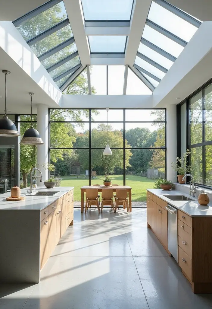 30 Kitchen Ceiling Ideas That Transform Everyday Cooking - 21. Glass Ceiling Panels