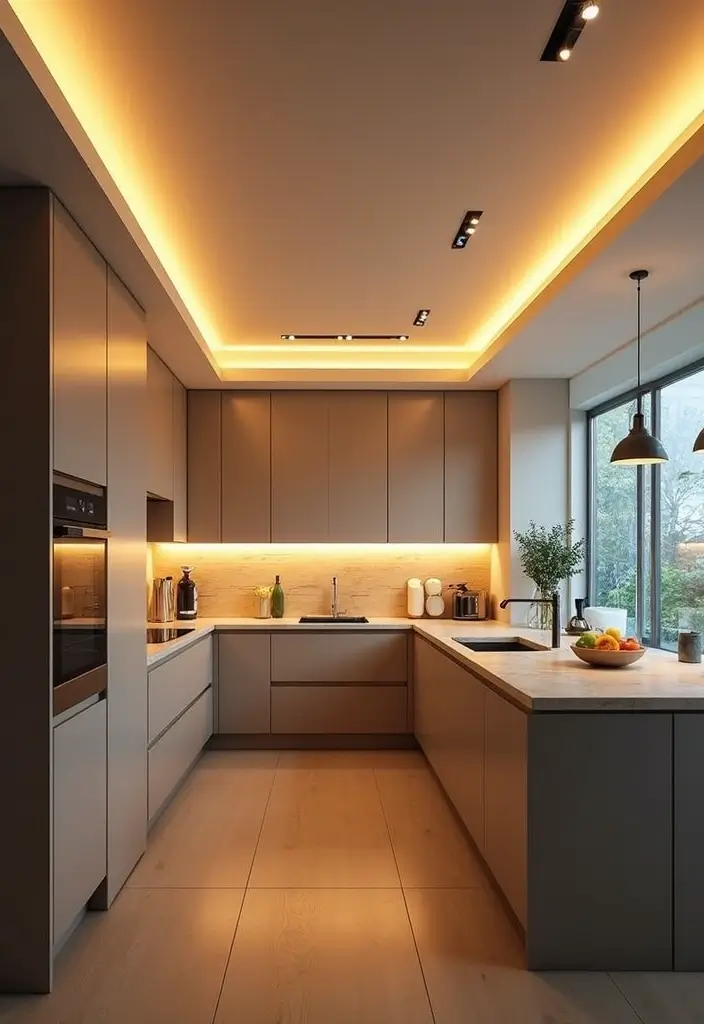 30 Kitchen Ceiling Ideas That Transform Everyday Cooking - 24. Integrated Lighting