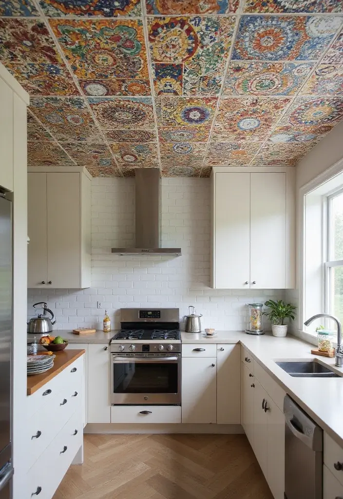 30 Kitchen Ceiling Ideas That Transform Everyday Cooking - 29. Mosaic Tile Ceilings
