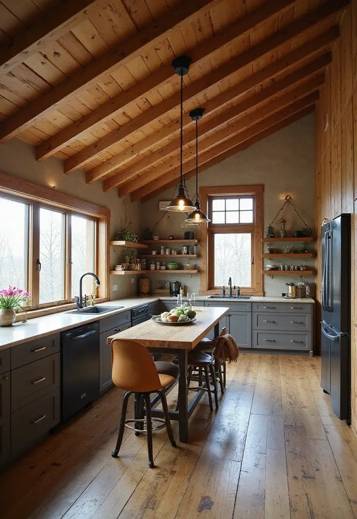 30 Kitchen Ceiling Ideas That Transform Everyday Cooking - 30. Sloped Ceilings