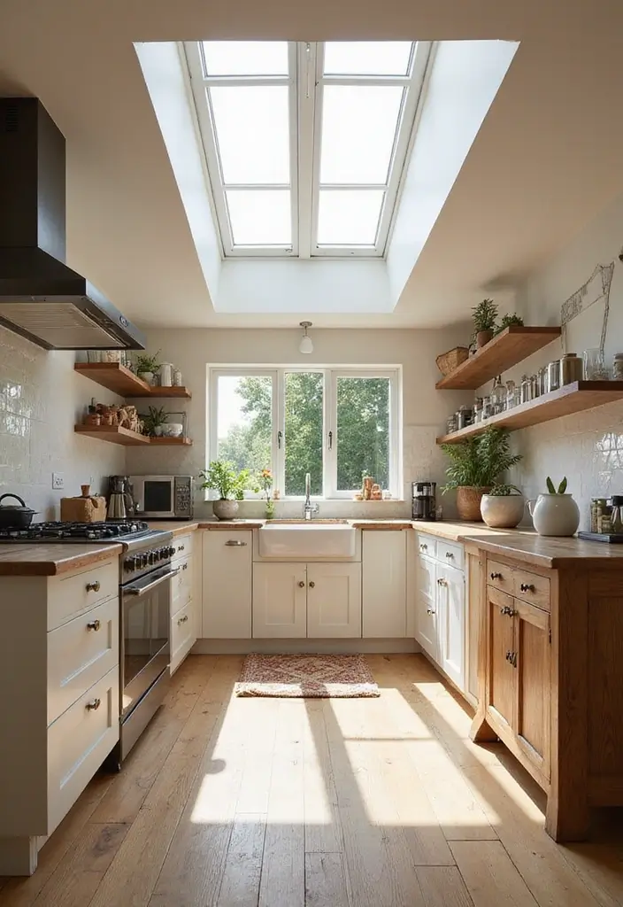 30 Kitchen Ceiling Ideas That Transform Everyday Cooking - 8. Skylights and Natural Light