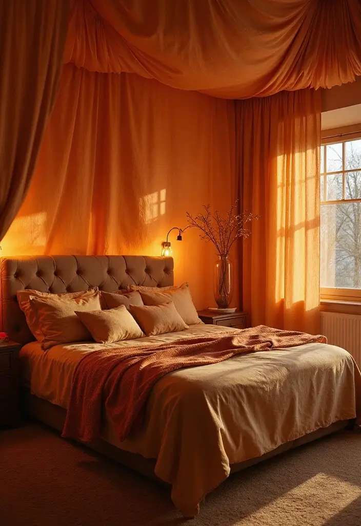 30 Latest Fall Ceiling Designs for Bedroom That Shine - 10. Soft Fabric Draping