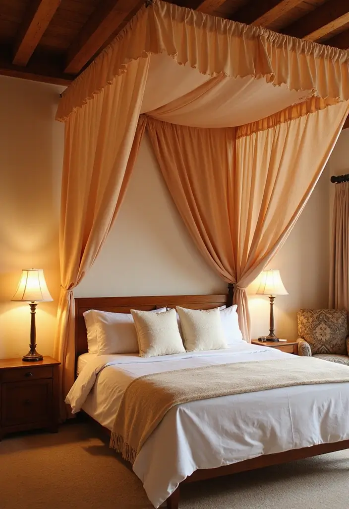 30 Latest Fall Ceiling Designs for Bedroom That Shine - 19. Ceiling Canopies