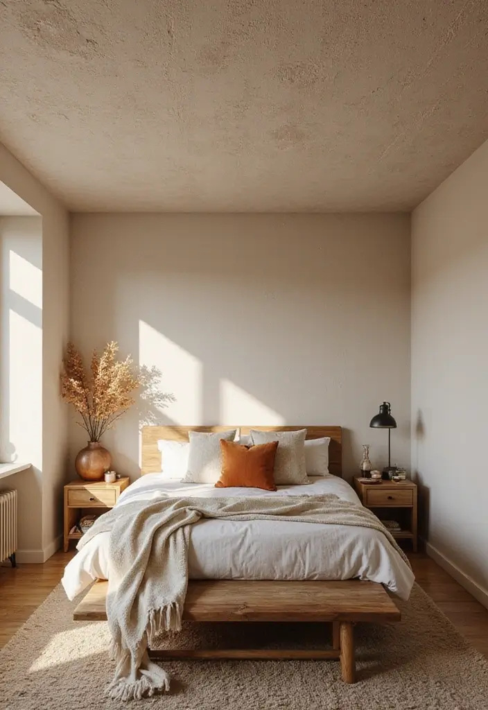 30 Latest Fall Ceiling Designs for Bedroom That Shine - 2. Textured Plaster Ceilings