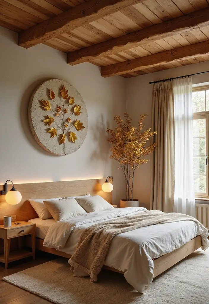 30 Latest Fall Ceiling Designs for Bedroom That Shine - 20. Biophilic Design