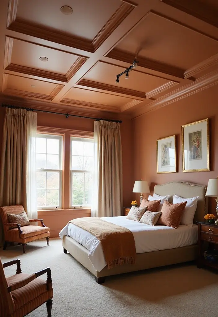 30 Latest Fall Ceiling Designs for Bedroom That Shine - 5. Elegant Coffered Ceilings