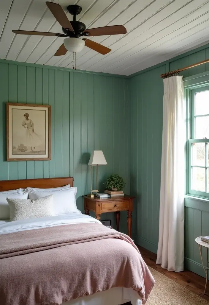 30 Modern Ceiling Designs for Bedroom That Elevate Sleep Spaces - 11. Simple Beadboard