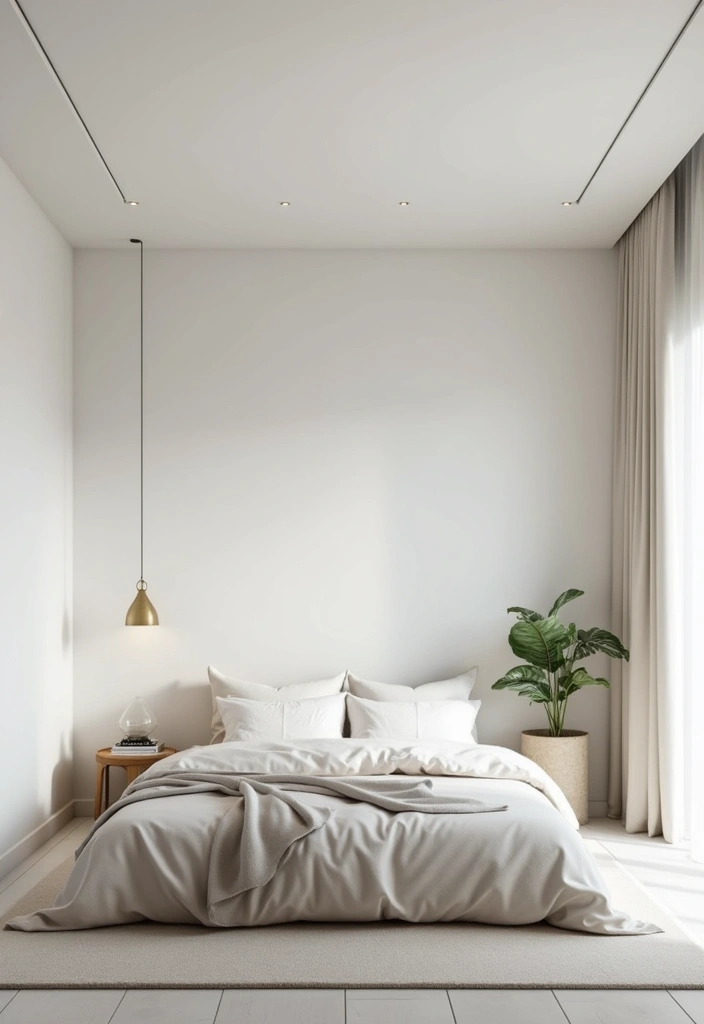 30 Modern Ceiling Designs for Bedroom That Elevate Sleep Spaces - 16. Minimalist White Ceilings