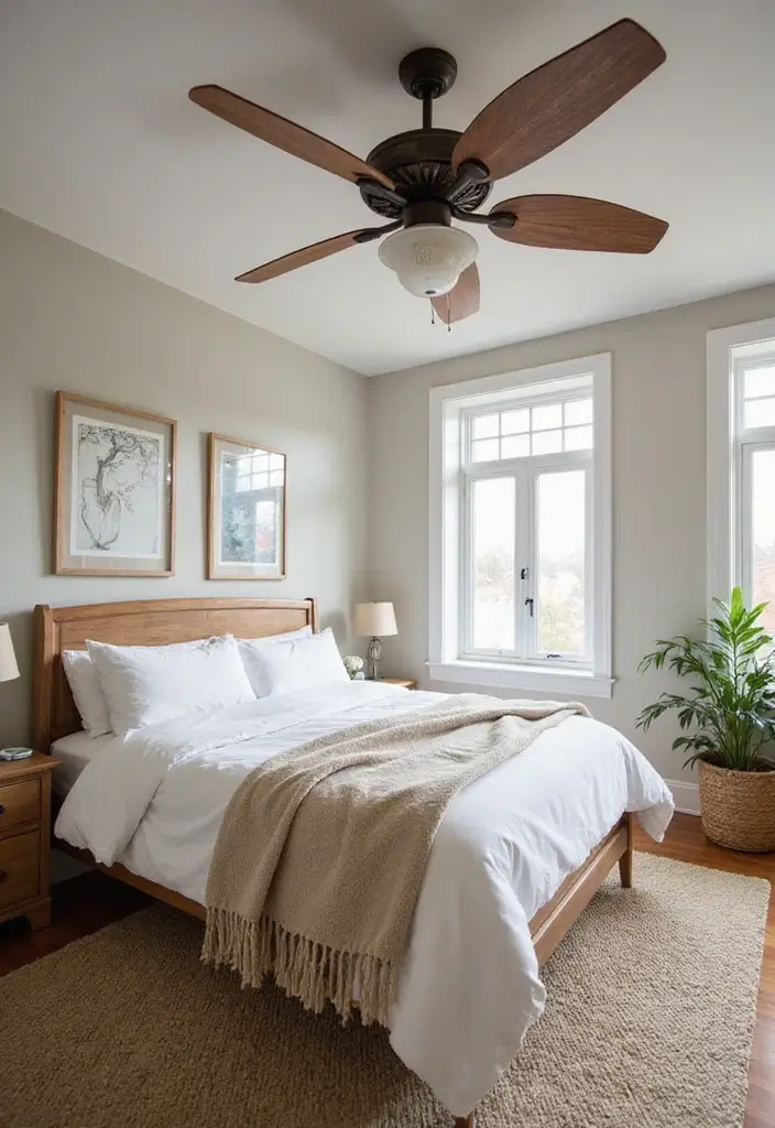 30 Modern Ceiling Designs for Bedroom That Elevate Sleep Spaces - 19. Vintage Ceiling Fans